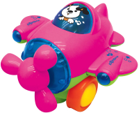 Развивающая игрушка Азбукварик Музыкальный самолетик / 2993 (розовый) - 