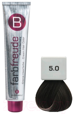 Крем-краска для волос Berrywell 5.0 / F10500 (61мл, светлый коричневый натуральный)