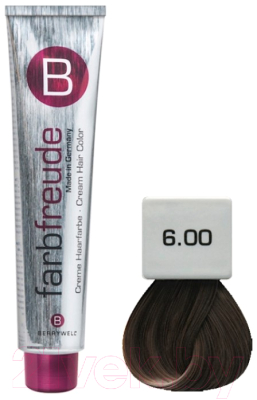 Крем-краска для волос Berrywell 6.00 / F10602 (61мл, темный русый интенсивный натуральный)