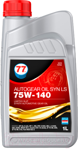 Трансмиссионное масло 77 Lubricants Autogear Oil SYN 75W140 / 707932