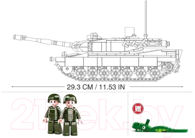 Конструктор Sluban Модельки Боевой танк / M38-B0839