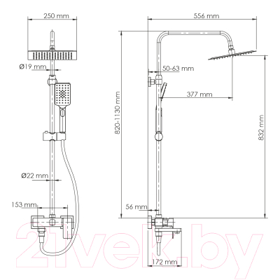 Душевая система Wasserkraft A27701