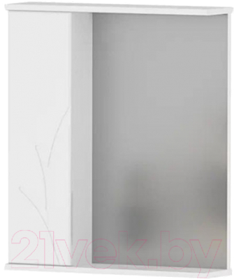 Шкаф с зеркалом для ванной Volna Adel 60 L (белый)