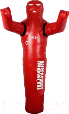 Боксерский манекен RuscoSport NO-0622 Одноногий (130см, 15кг, ПВХ, красный)