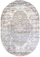 Ковер Bossan Nizza 2473A-BEYAZ-KGRI-OVAL (1.6x2.3) - 