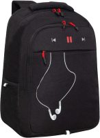Рюкзак Grizzly RU-432-4 (черный/красный) - 