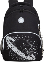 Школьный рюкзак Grizzly RG-460-2 (черный/серебристый) - 