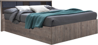 Двуспальная кровать Мебель-КМК 1600 Монако 0673.2 (сосна натуральная/Onyx 17/Onyx 20) - 