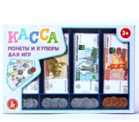 Касса игрушечная Десятое королевство Монеты и купюры для игр / 03631 - 