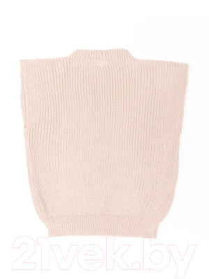 Жилет детский Amarobaby Knit / AB-OD21-KNIT10S/00-128 (белый/розовый, р.128)