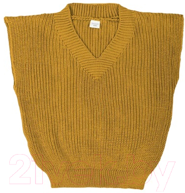 Жилет детский Amarobaby Knit / AB-OD21-KNIT10S/04-122 (желтый, р.122)