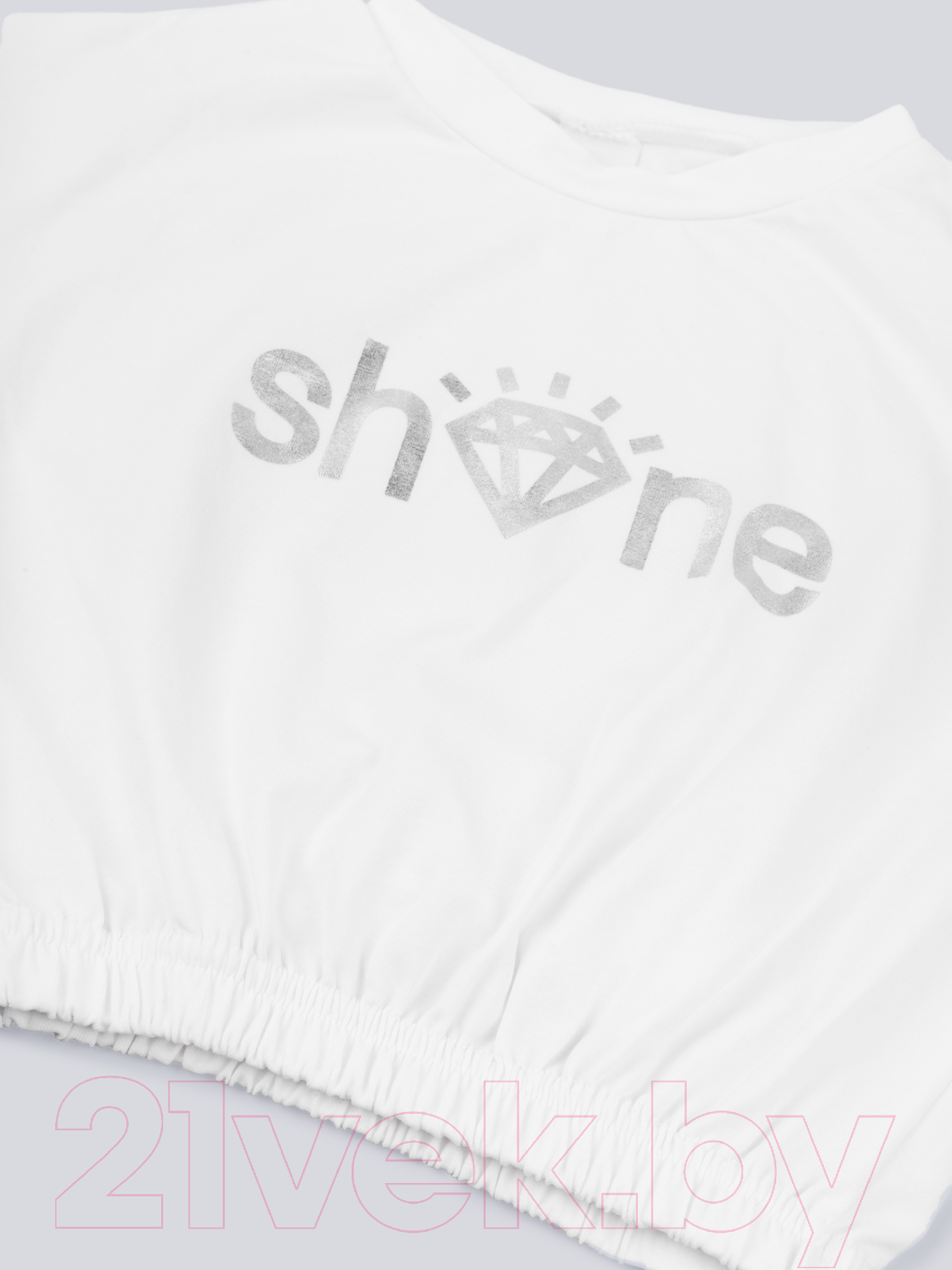 Топ детский Amarobaby Shine / AB-OD23-SH2701/33-152 (молочный, р.152) — фото 2