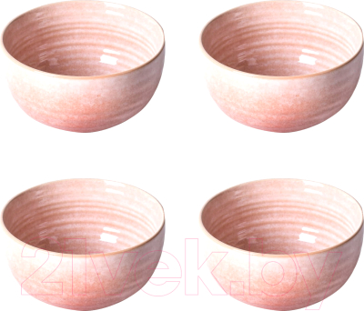 Набор салатников Arya Stoneware / 8680943229908 (4шт, розовый)