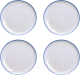Набор тарелок Arya White Stoneware / 8680943230270 (4шт, голубой) - 