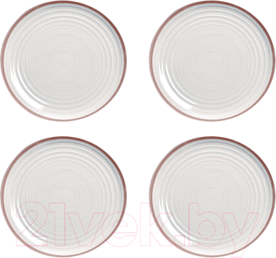 Набор тарелок Arya White Stoneware / 8680943230294 (4шт, коричневый)