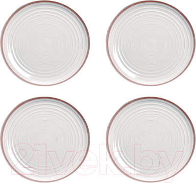 Набор тарелок Arya White Stoneware / 8680943230263 (4шт, коричневый)
