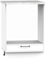 Шкаф под духовку Интермебель Лион ШСРГ 850-33-600 60см (белый софт/мрамор лацио белый) - 