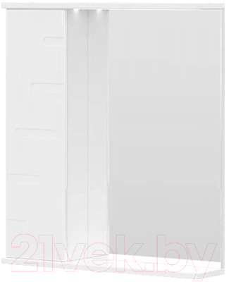 Шкаф с зеркалом для ванной Volna Joli 60 L (белый)