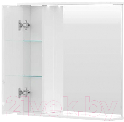 Шкаф с зеркалом для ванной Volna Joli 70 L (белый)