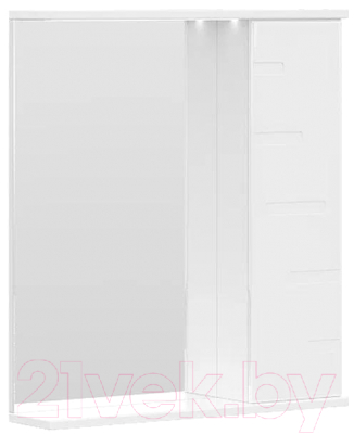 Шкаф с зеркалом для ванной Volna Joli 60 R (белый)