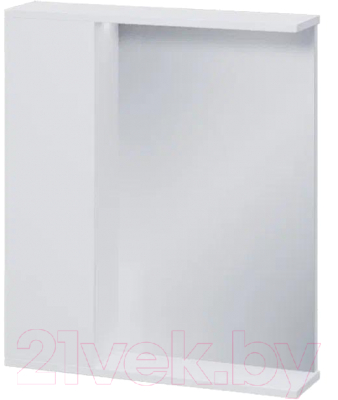 Шкаф с зеркалом для ванной Volna Lake 60 L (белый)