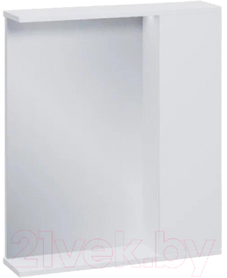 Шкаф с зеркалом для ванной Volna Lake 60 R (белый)
