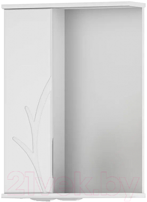 Шкаф с зеркалом для ванной Volna Adel 50 L (белый)