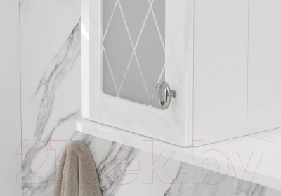 Шкаф с зеркалом для ванной Volna Milena 70 L (белый)
