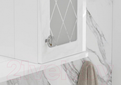 Шкаф с зеркалом для ванной Volna Milena 55 R (белый)