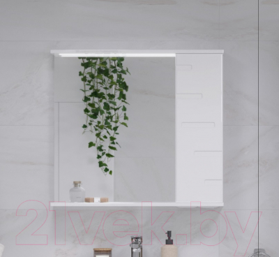 Шкаф с зеркалом для ванной Volna Joli 70 R (белый)