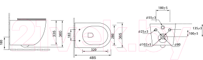 Унитаз подвесной Grossman Color GR-4455LIMS