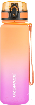Бутылка для воды UZSpace Orange/Purple / 3026 (500мл, оранжевый/фиолетовый)