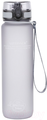 Бутылка для воды UZSpace Grey / 3038 (1л, серый)