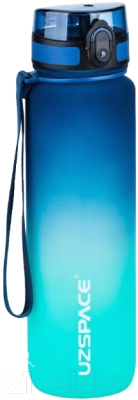 Бутылка для воды UZSpace Blue/Green / 3038 (1л, синий/зеленый)