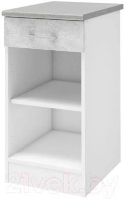 Шкаф-стол кухонный Stolline Уют 275.03МСТ (белый/бетон)