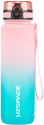 Бутылка для воды UZSpace Pink/Cyan 700C / 3038 (1л, розовый/синий)