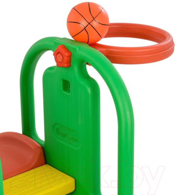 Горка-комплекс Happy Box С баскетбольным кольцом и качелями / JM-851