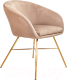 Миниатюра изображения товара Стул AksHome Amur (светло-коричневый велюр/золото)