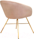 Миниатюра изображения товара Стул AksHome Amur (светло-коричневый велюр/золото)
