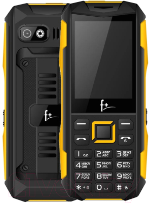 Мобильный телефон F+ PR240 (черный/желтый)