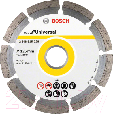 Набор отрезных дисков Bosch 2.608.615.041 (10шт)