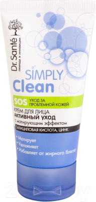 

Крем для лица Dr. Sante, Simply Clean. Активный уход матирующий