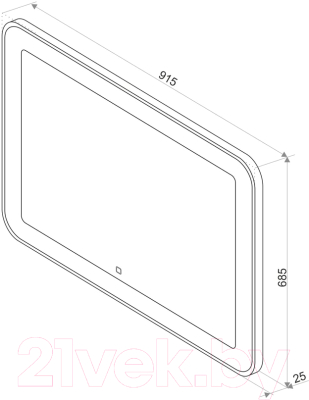 Зеркало Континент Velvette Led 91.5x68.5