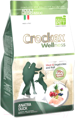 Сухой корм для собак Crockex Wellness Medio-Maxi Adult Duck & Rice/ MCF3512 (12кг)