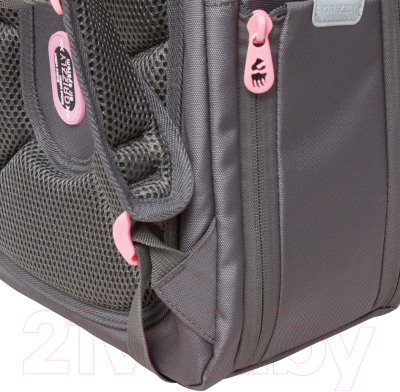 Школьный рюкзак Grizzly RAf-392-6 (серый)
