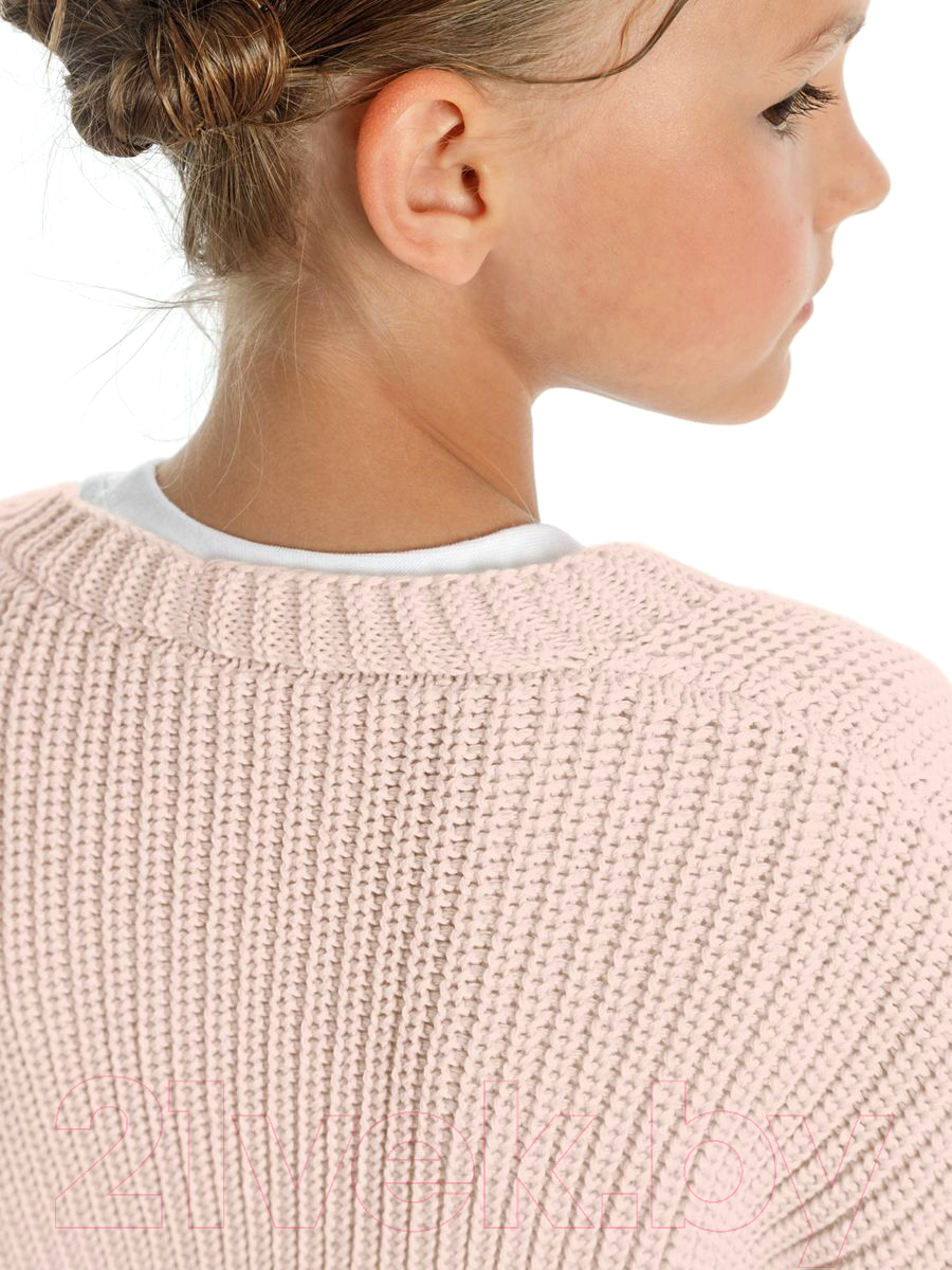 Кардиган детский Amarobaby Knit / AB-OD21-KNIT19S/00-110 (белый/розовый, р.110) — фото 3