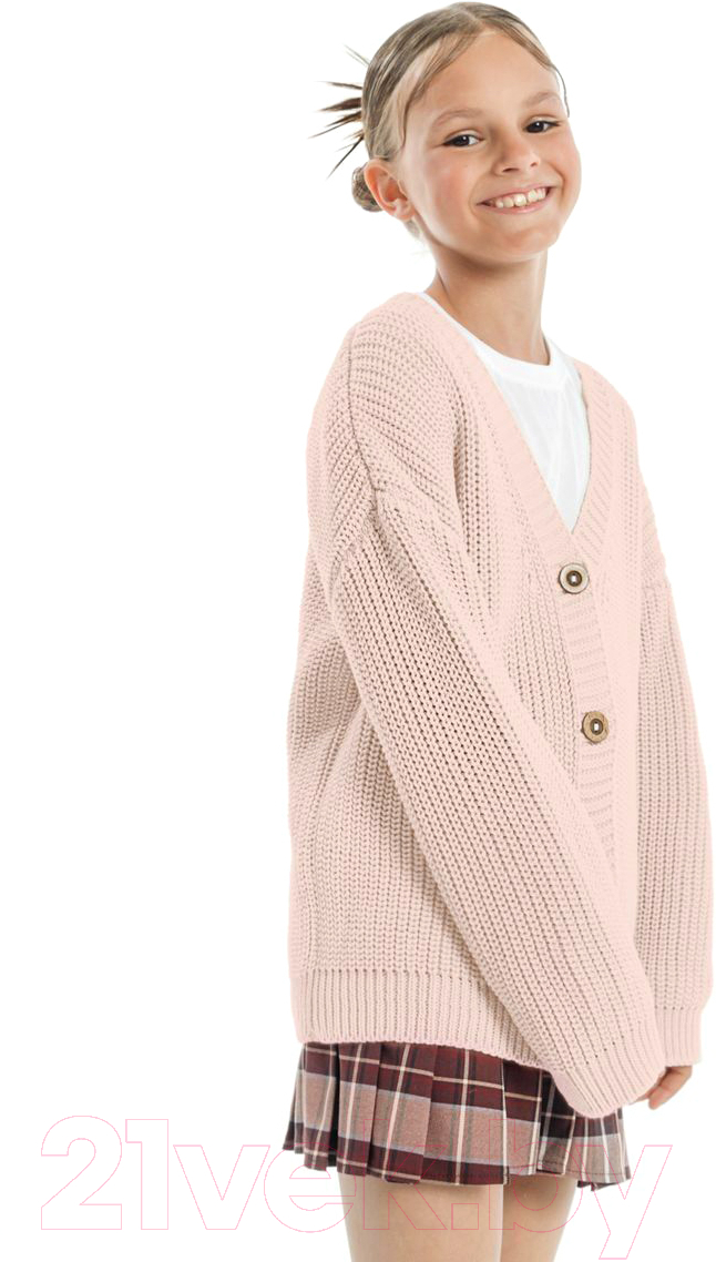 Кардиган детский Amarobaby Knit / AB-OD21-KNIT19S/00-110 (белый/розовый, р.110) — фото 6