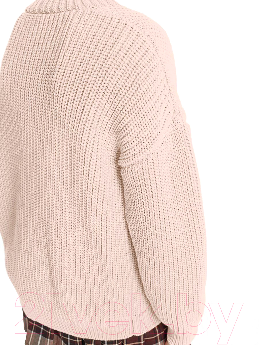Кардиган детский Amarobaby Knit / AB-OD21-KNIT19S/00-116 (белый/розовый, р.116) — фото 5