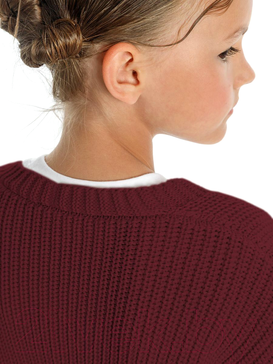 Кардиган детский Amarobaby Knit / AB-OD21-KNIT19S/08-110 (бордовый, р.110) — фото 6