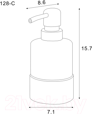 Дозатор для жидкого мыла Azario Nessy AZ-128-C